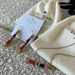 Kate Spade Earring & Necklace set ‘Building Blocks’